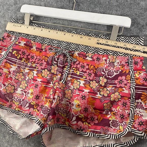 Athleta Shorts 10 Pink Floral Lanai Running Boardshort Mid Rise Athletic - Picture 5 of 11